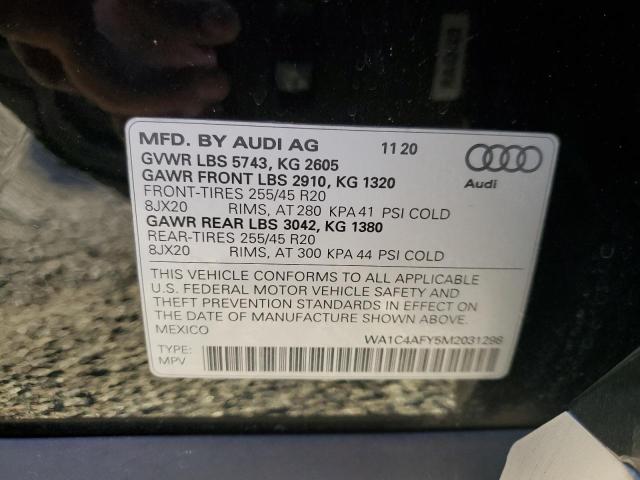 2021 AUDI SQ5 PRESTI WA1C4AFY5M2031298