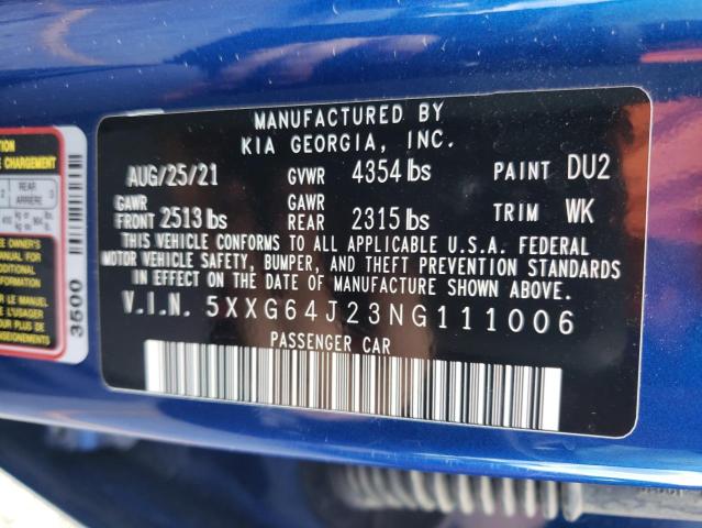 5XXG64J23NG111006 KIA K5 GT LINE