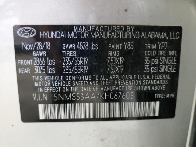 2019 HYUNDAI SANTA FE L - 5NMS53AA7KH067605