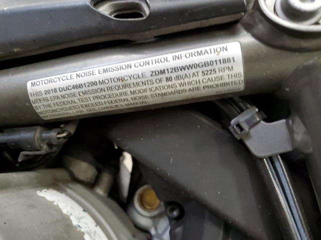 2016 DUCATI MULTISTRAD ZDM12BWW0GB011881