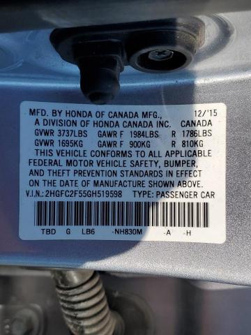 2016 HONDA .DEL SOL 2HGFC2F55GH519598