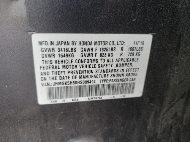 2017 HONDA FIT LX - JHMGK5H50HS009494