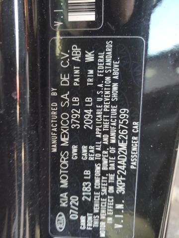 2021 KIA FORTE LXS 3KPF24AD2ME267599