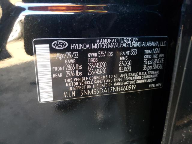 2022 HYUNDAI SANTA FE C 5NMS5DAL7NH460919