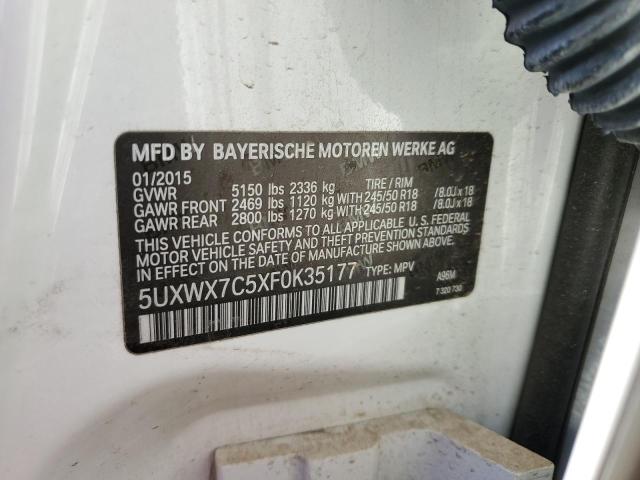 5UXWX7C5XF0K35177 BMW X3 Xdrive35i