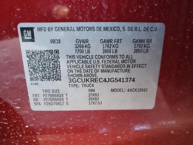 2018 CHEVROLET SILVERADO2 3GCUKREC4JG541374