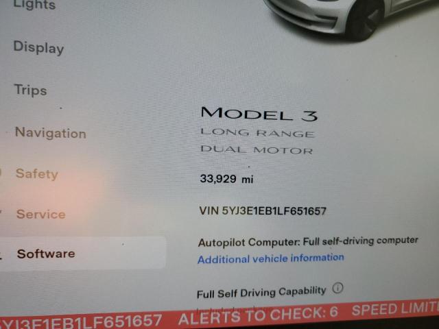5YJ3E1EB1LF651657 Tesla MODEL 3