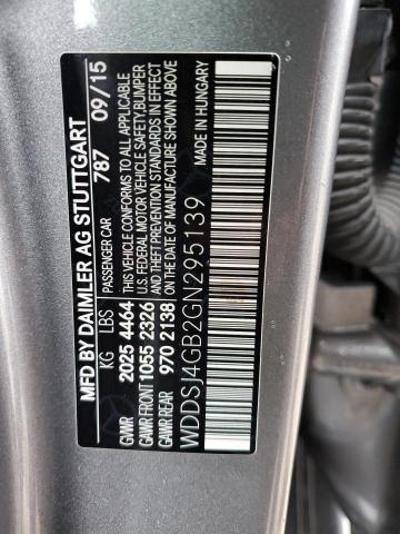 2016 MERCEDES-BENZ CLA250 WDDSJ4GB2GN295139