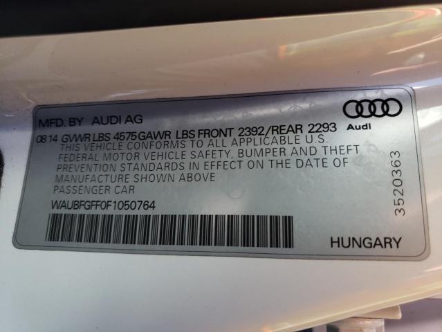 2015 AUDI S3 PREMIUM WAUBFGFF0F1050764