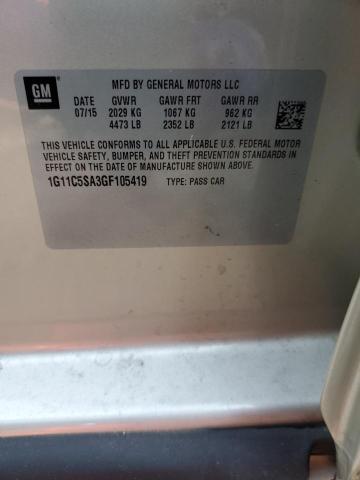 2016 CHEVROLET MALIBU LIM - 1G11C5SA3GF105419