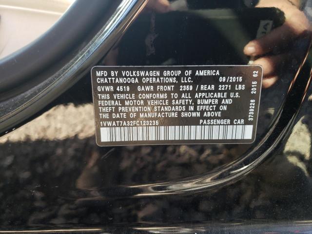 2015 VOLKSWAGEN PASSAT S - 1VWAT7A32FC123235