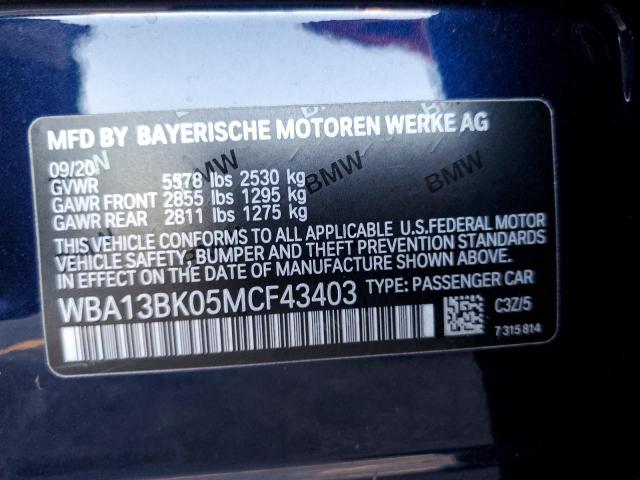2021 BMW M550XI - WBA13BK05MCF43403