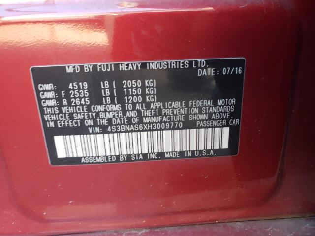 2017 SUBARU LEGACY SPO 4S3BNAS6XH3009770