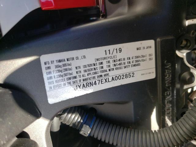 2020 YAMAHA XSR900 JYARN47EXLA002852