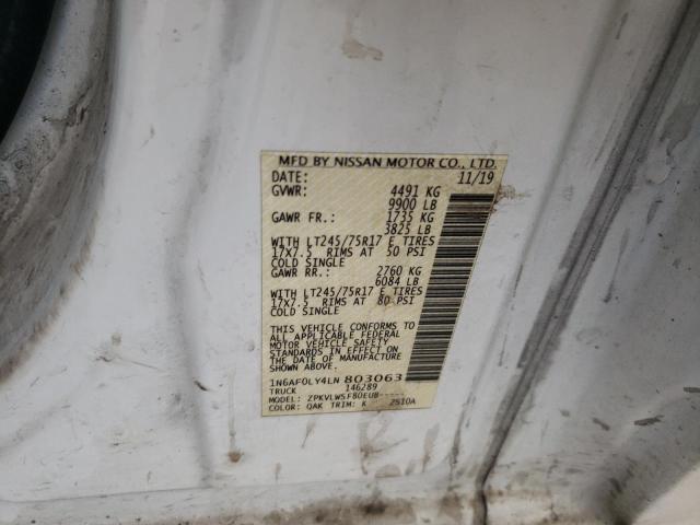 2020 NISSAN NV 2500 SV 1N6AF0LY4LN803063