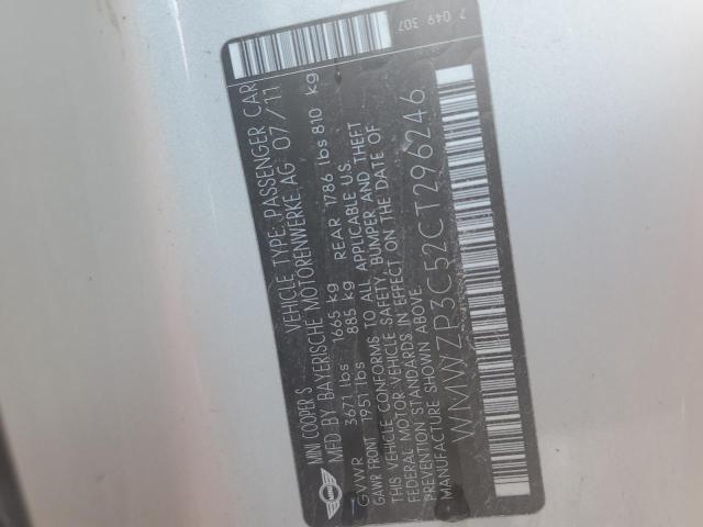 WMWZP3C52CT296246 Mini COOPER S