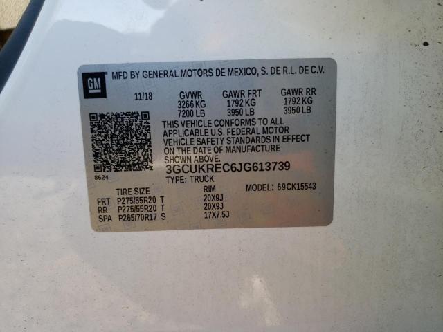 2018 CHEVROLET SILVER1500 3GCUKREC6JG613739