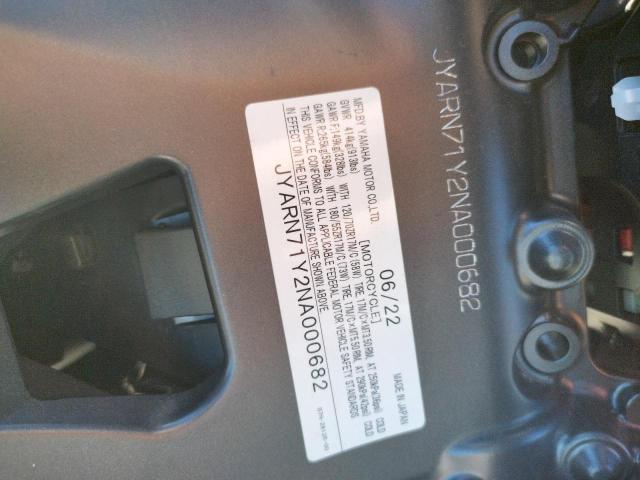 2022 YAMAHA MT09 C JYARN71Y2NA000682
