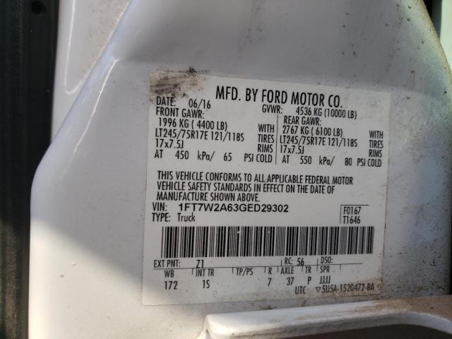 2016 FORD F250 SUPER - 1FT7W2A63GED29302