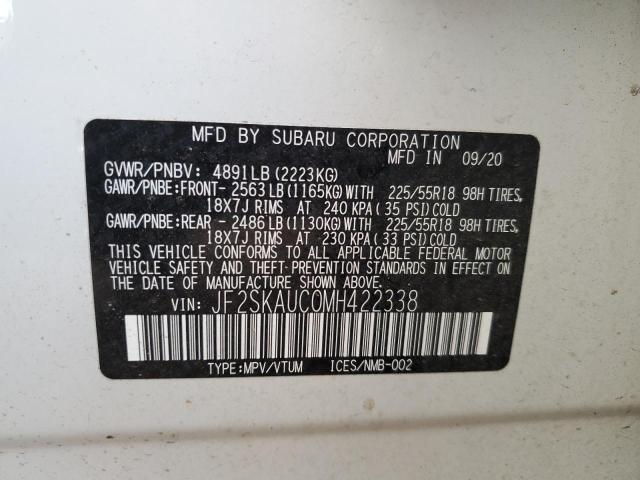JF2SKAUC0MH422338 Subaru Forester Limited