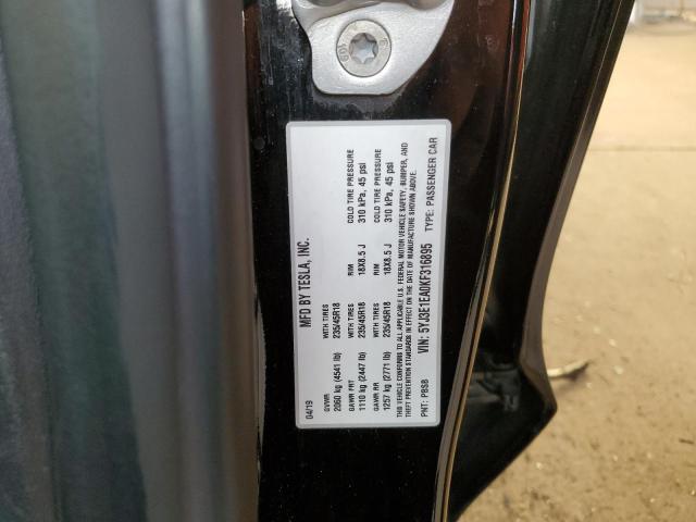 5YJ3E1EA0KF316895 Tesla MODEL 3