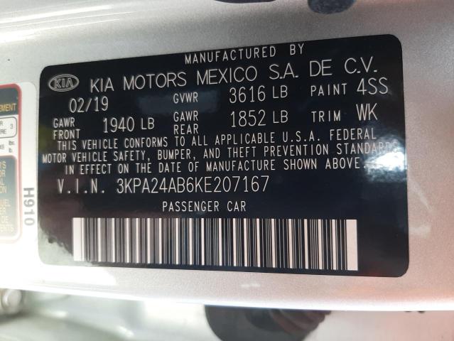 3KPA24AB6KE207167 KIA RIO S