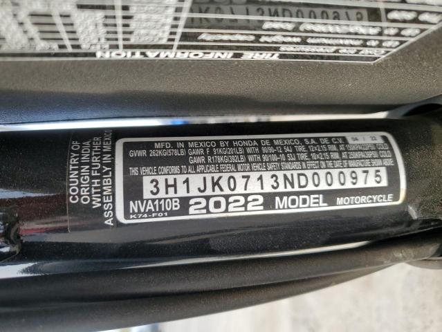 2022 HONDA NVA110 B 3H1JK0713ND000975