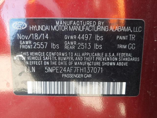 2015 HYUNDAI SONATA SE - 5NPE24AF7FH137071