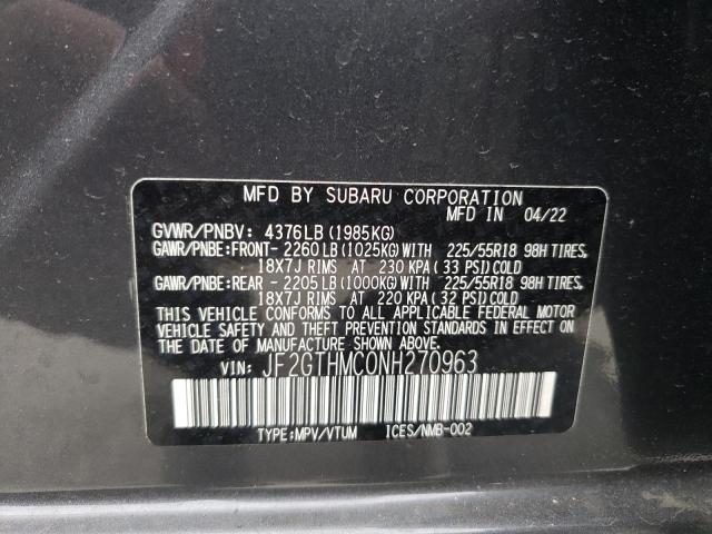 JF2GTHMC0NH270963 Subaru Crosstrek