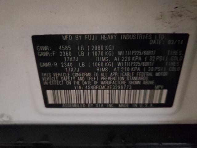 4S4BRCMCXE3298773 Subaru Outback 2.5i Limited