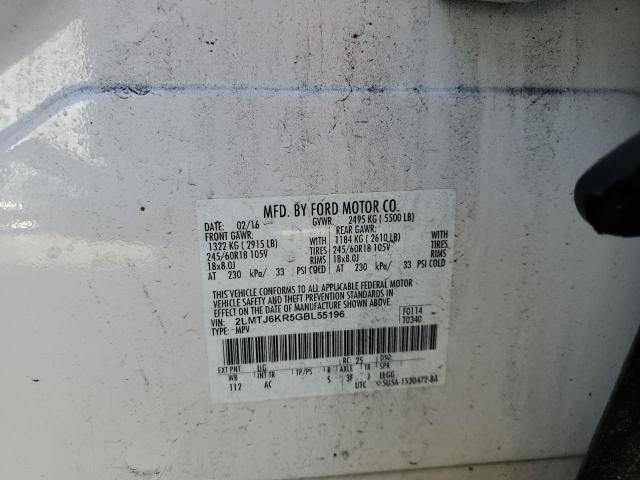 2016 LINCOLN MKX SELECT 2LMTJ6KR5GBL55196