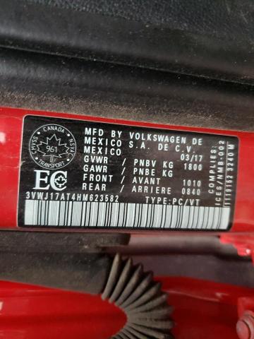 2017 VOLKSWAGEN BEETLE SE 3VWJ17AT4HM623582