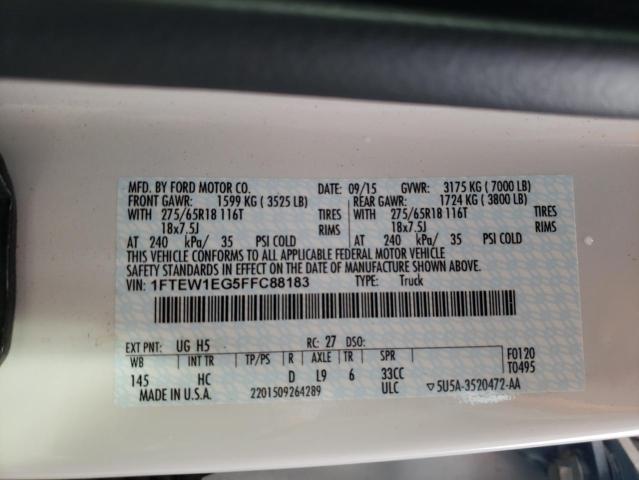 2015 FORD F150 FX4X4 1FTEW1EG5FFC88183