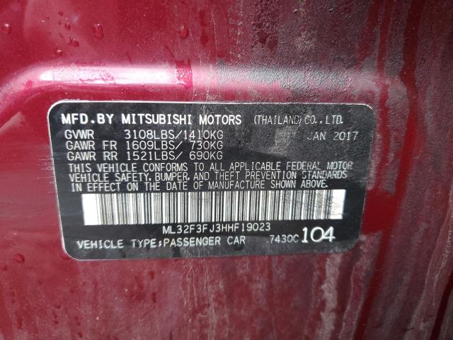 2017 MITSUBISHI MIRAGE ML32F3FJ3HHF19023