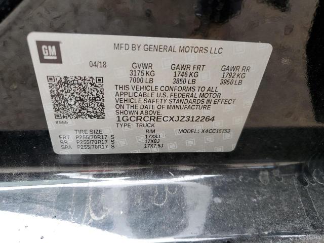 2018 CHEVROLET SLVRD 1500 1GCRCRECXJZ312264
