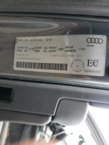 2017 AUDI A4 PROGRES WAUBNAF47HN052683