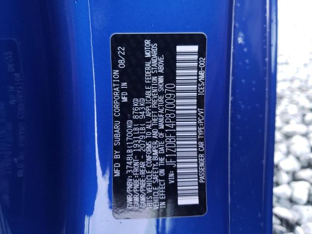 2023 SUBARU BRZ LIMITE JF1ZDBF14P8700970