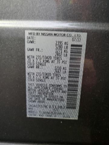 2022 NISSAN MURANO SL 5N1AZ2CS7NC131382