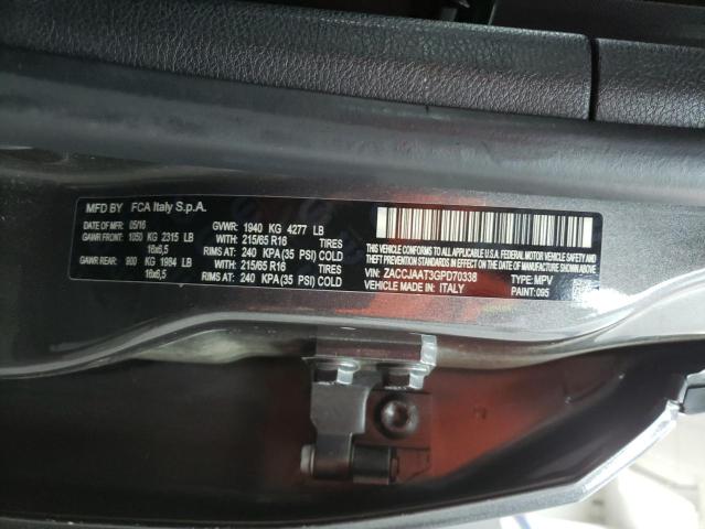 ZACCJAAT3GPD70338 Jeep Renegade Sport