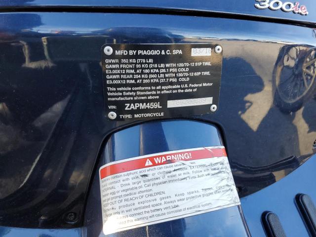 2016 VESPA GTS 300 SU ZAPM459L7G5200689