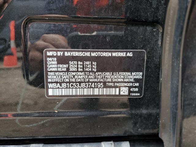 2018 BMW 530XE WBAJB1C53JB374195