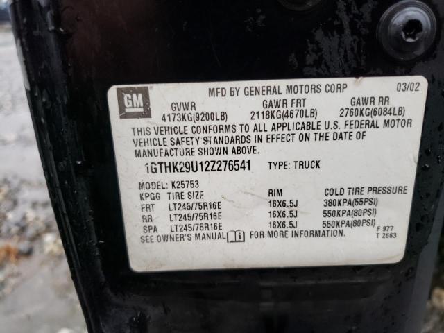 1GTHK29U12Z276541 GMC Sierra K2500 Heavy Duty