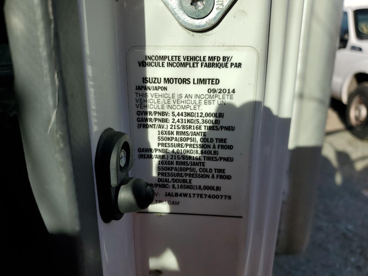 2014 Isuzu Npr VIN: JALB4W177E7400775 Lot: 65875122