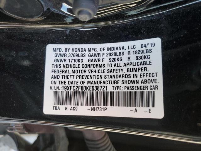 2019 HONDA CIVIC LX - 19XFC2F60KE038721