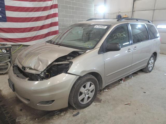 Salvage cars for sale from Copart Columbia, MO: 2010 Toyota Sienna CE
