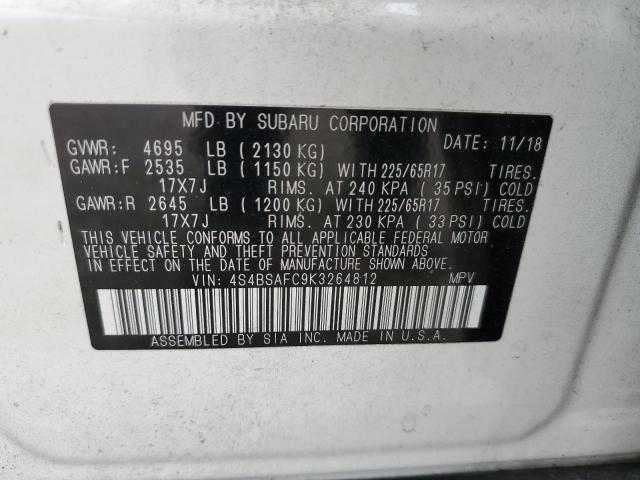4S4BSAFC9K3264812 Subaru Outback 2.5i Premium