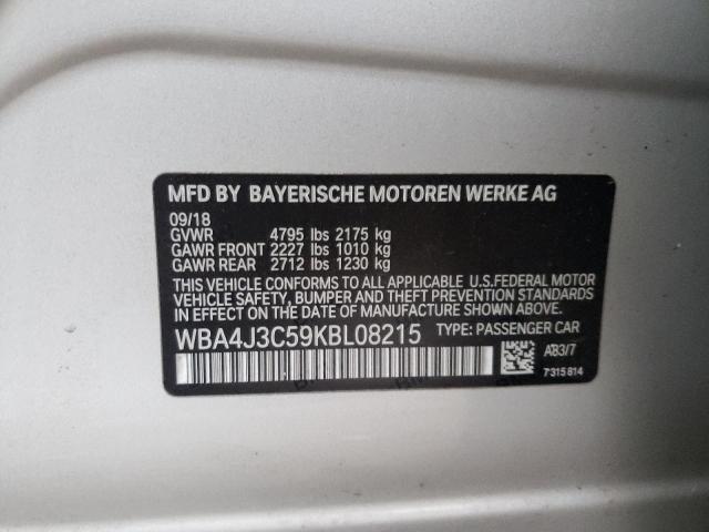WBA4J3C59KBL08215 BMW 430xi Gran Coupe