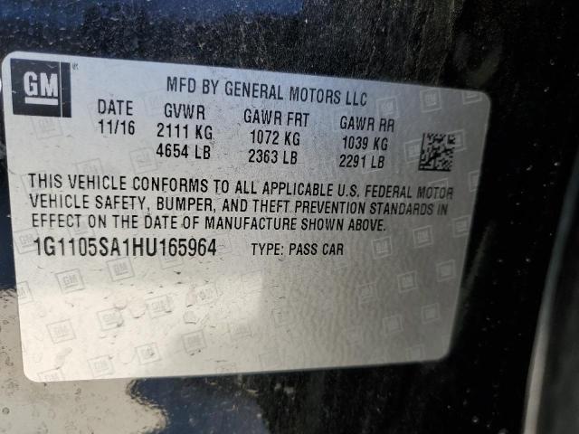 2017 CHEVROLET IMPALA LT - 1G1105SA1HU165964