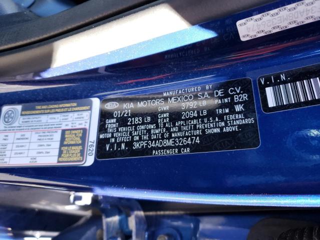 2021 KIA FORTE GT L - 3KPF34AD8ME326474