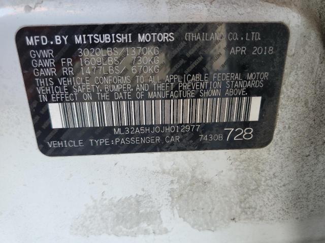 2018 MITSUBISHI MIRAGE GT ML32A5HJ0JH012977